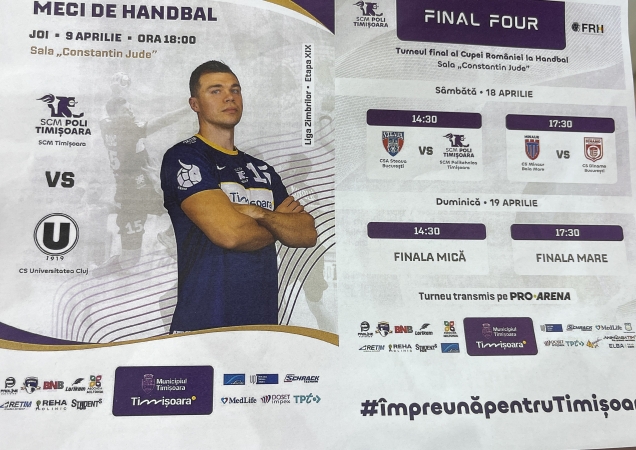 Timișoara devine Capitala Handbalului: Final Four-ul Cupei României poposește pe Bega!